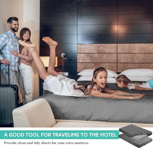 HunnmingRe 2-3 Inch Mattress Topper Cover (Only Cover) Memory Foam Protector Microfiber Memory Foam for Latex Mattress Topper Gel RV(Full 75 x 52 Inch,Dark Gray) 5