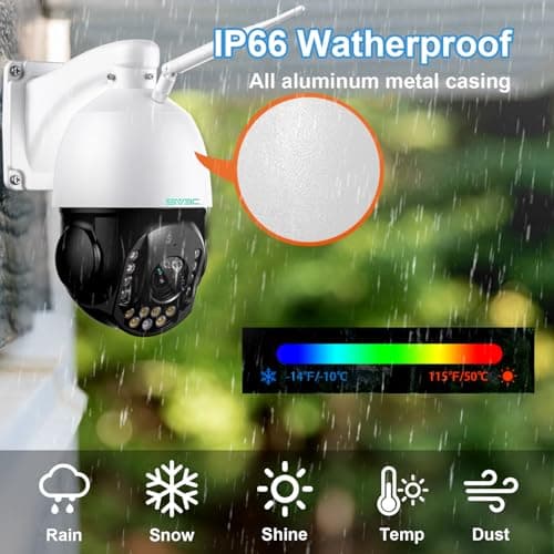 SV3C 5MP PTZ Outdoor Security IP Camera with 20X Optical Zoom, Dual-Band WiFi, Human Detection, 2-Way Audio, Floodlight Color Night Vision, Full Metal Housing, Support ONVIF/RTSP, SD Card Recording 7
