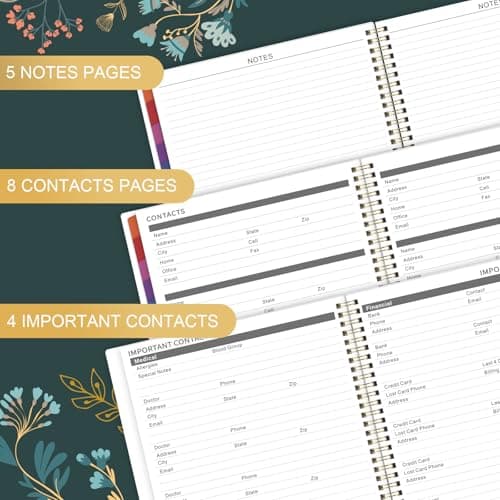 2026-2027 Monthly Planner - Planner 2026-2027, Monthly Calendar 26-27, Jul. 2026 - Dec. 2027, 9" x 11", 18 Month with Colourful Tabs & Pocket, Flexible Cover, Twin-Wire Binding, Thick Paper - Green 4