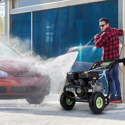 4200PSI Pressure Washer 4.0GPM Gas Power Washer 196CC Gas Powered Washing Machine Commercial High Pressure Washer with 25ft Hose&5 Nozzles for Patio Garden Yard Vehicle,EPA/CARB/ETL 8