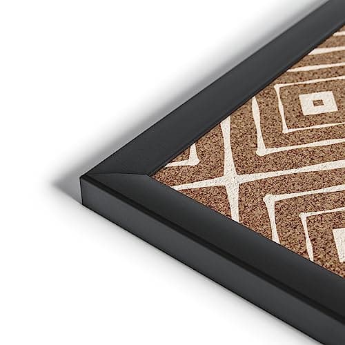 U Brands Fashion Cork Bulletin Board, 36 X 24 Inches, Black Wood Frame 5