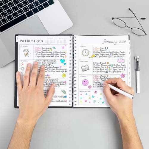 M&G 2026 Planner, Weekly and Monthly Planner Calendar, Jan 2026-Feb 2027 Agenda Book With Monthly Tabs for School Work Home Supplies, A4 8.5" x 11" 7