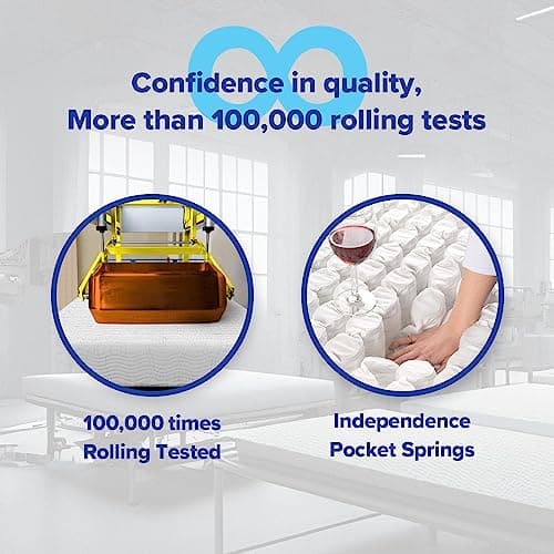 Olee Sleep Queen Mattress, 13 Inch Hybrid Mattress, Gel Infused Memory Foam, Pocket Spring for Support and Pressure Relief, CertiPUR-US Certified, Bed-in-a-Box, Firm, Queen Size 11