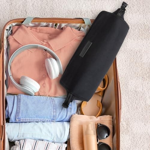 BAREFOOT CARIBOU Hair Tools Travel Bag and Heat Resistant Mat for Flat Irons, Straighteners, Curling Iron, and Haircare Accessories, 2-in-1 design, with Interior Pockets, Portable Organizer (Black) 5