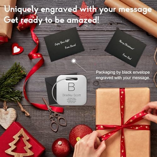 KCULE Customized Stainless Steel Luggage Tags: Personalize Your Suitcases, Backpacks, and Bags with Your Text (Silver) 6