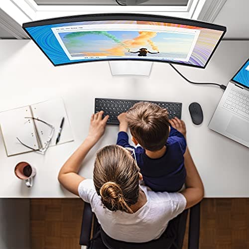 Dell S3222HN 32-inch FHD 1920 x 1080 at 75Hz Curved Monitor, 1800R Curvature, 8ms Grey-to-Grey Response Time (Normal Mode), 16.7 Million Colors, White Newest 7