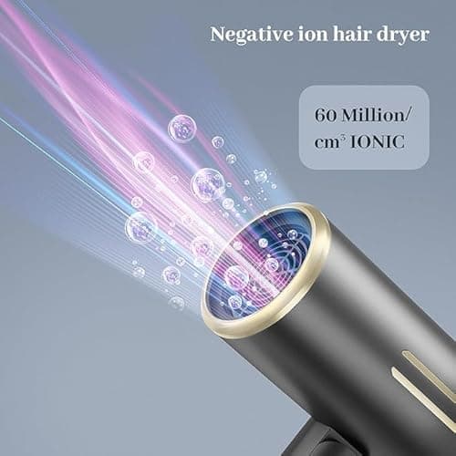 Hair Professional 1200W High Power Dryer with Ceramic Technology for Fast Drying as Salon Light and Quiet (Grey) 6