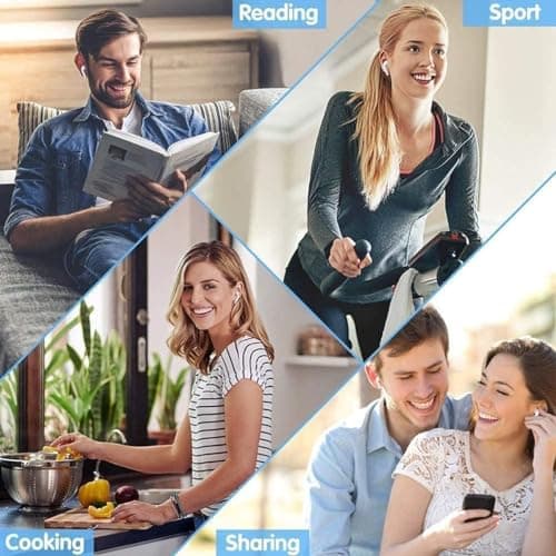 Wireless Earbuds Bluetooth 5.4 Headphones Bass Stereo Wireless Earphones with 4 ENC Noise Cancelling Mic HiFi Stereo IPX8 Waterproof 48H Playtime In-Ear Bluetooth Ear buds for iPhone/iOS/Android Phone 7