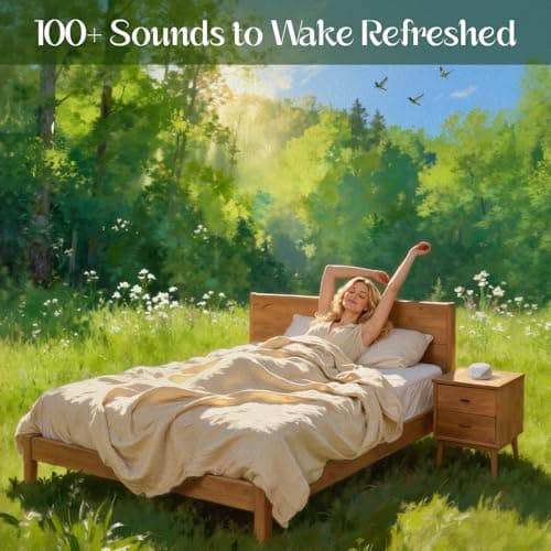 Santebee Sound Machine for Sleep White Noise Machine for Adults Night Light, Luna Pro 507 Soothing Sounds, Dual-stage Alarm&Snooze, Smart App Control Custom Buttons, Dimmable Clock Timer for Baby Kids 7