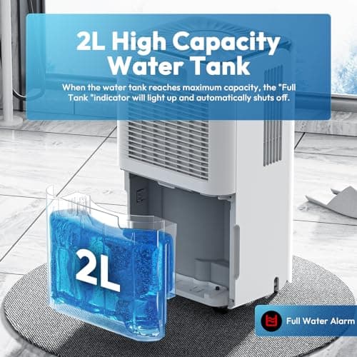 2000 Sq.ft Dehumidifier for Basement, LUKO 30 Pint Dehumidifier with Drain Hose for Continuous Drainage, Intelligent Humidity Control Panel and 24H Timer, 3 Modes, Child Lock, Auto Defrost 7