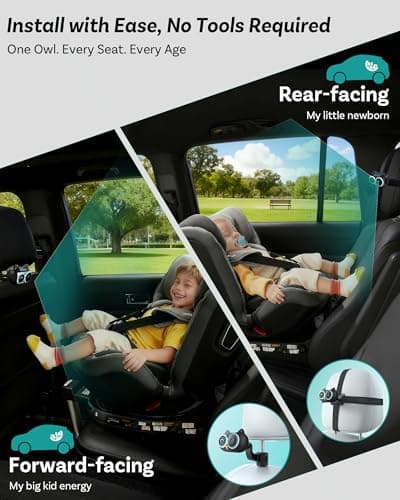 OTTOCAST Baby Car Camera &Wireless CarPlay Adapter,1080P HD Rear Seat Monitor Display on Car Screen,150°Wide Angle No-Glow Night View, Safety for Kids & Infants 7