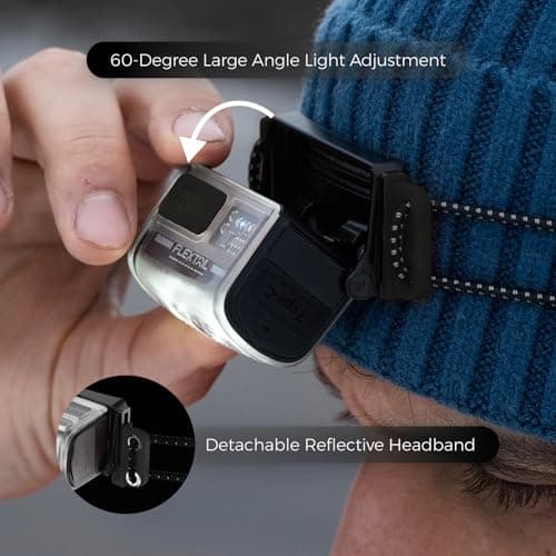 FLEXTAILGEAR Ultra Lightweight Headlamp, 600 Lumen USB-C Rechargeable Headlamp with White Red Light, Adjustable Headband, for Camping, Back Packing, Hiking and Fishing 6