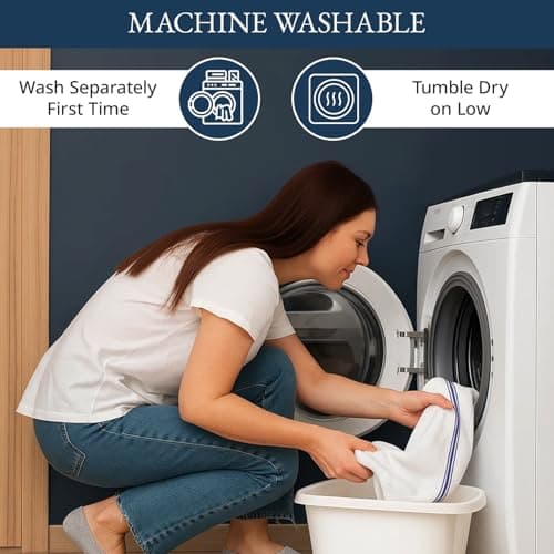 LANE LINEN Kitchen Towels, 6 Pack 14"x25" Dish Drying Towels, 100% Cotton Tea Towel with Hanging Loop, Reusable Napkin, Durable After Multiple Washes, Soft & Absorbent - Blue Stripe 5