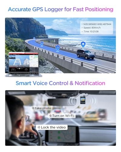 VIOFO A329S 4K 3 Channel Dash Cam, 4K Front + 2K Cabin Fisheye (210°) + 2K Rear, Power Saving Parking Mode, Wi-Fi 6 App Control, All-Channel STARVIS 2 Sensors, Supports up to 4TB SSD Storage 8