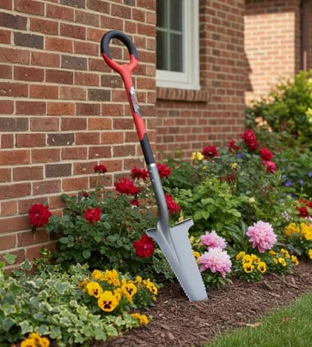 Root Slayer 22011 Garden Shovel with Serrated Blade for Digging and Root Cutting, Heavy Duty Steel Spade, Red 7