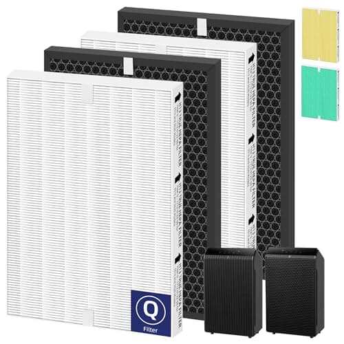 Pulluty 5510 5520 HEPA Air Purifier Filter Q Replacement for Winix 5510 5520 Plasmawave Air Purifier H13 True HEPA Carbon Filter,# 1712-0123-00,2 Set