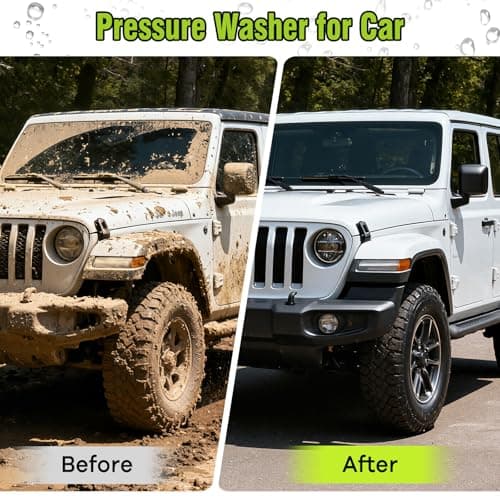 Pressure Washer, Power Washer with 4 Quick Connect Nozzles 1 Foam Cannon, High Pressure Cleaning Machine for Cars/Fences/Driveways/Patios/Farms/Home Cleaning 8