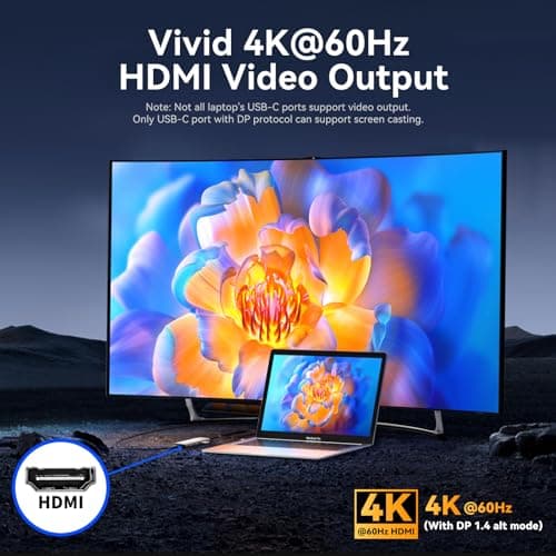 VANGREE USB C Hub, 3 USB 3.2 Gen 2 Ports with 10Gbps, 4K@60Hz HDMI, 100W Power Delivery, 3 USB-A 3.0 Ports, USB C Splitter Multiport Adapter Extender for MacBook Pro/Air, iPad Pro, Mac mini and More 5