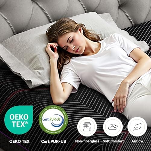 BedsPick Queen Mattress, 12 Inch Memory Foam Mattress for Pressure Relief, Medium Feel, Cooling Gel Memory Foam with Washable Cover, CertiPUR-US Certified 6