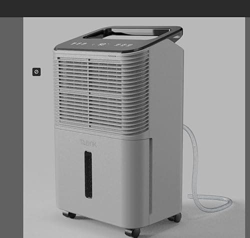 TABYIK 30-Pint High-Capacity Dehumidifier with Auto Shut-Off, Customizable Humidity Settings, and Built-In Timer for Large Rooms and Damp Areas