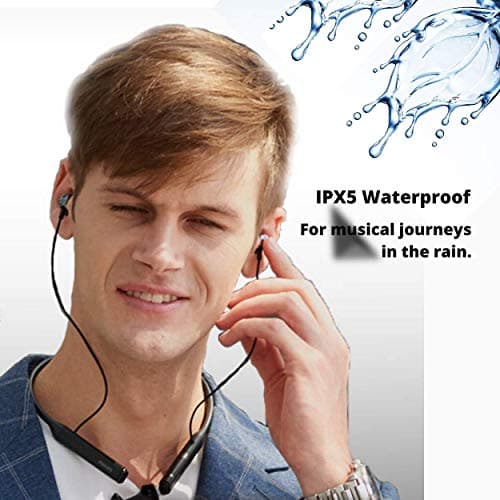 Philips Bluetooth Neckband Headphones, Wireless Earbuds IPX5 Waterproof Sport Earphones, Lightweight, Deep Bass with Vibration Call Alert Neckband 7