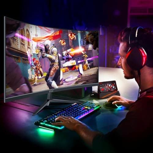 ZZA 32" Curved Gaming Monitor, FHD 1920x1080, VA, 1ms 240Hz, FreeSync Premium, DP 1.4/ HDMI 2.0, VESA Compatible, Tilt Adjustable 5