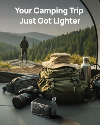 2026 Portable Power Station 28000mAh LiFePO4 Battery, Solar Power Bank with AC Outlet 100W/110V, USB-C PD Two-Way Fast Charging Samll Generator for Laptop, Camping, Home, Office, TSA Approved 7