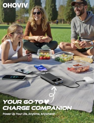 Portable Charger, 50000mAh Power Bank with Built in Cables, 22.5W Fast Charging Battery Pack, Portable Phone Charger for Travel Camping Essential,PowerBank Compatible with iPhone 17/16/15/14, Samsung 6