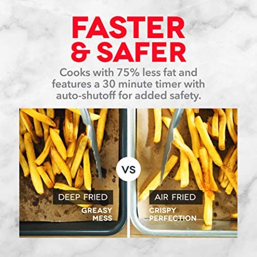 Dash AirCrisp® Pro Digital Air Fryer - Adjustable Temperature Control - Auto Shut-Off Feature & Multiple Presets - Removable Crisper Basket - 3 Quarts - Aqua 5