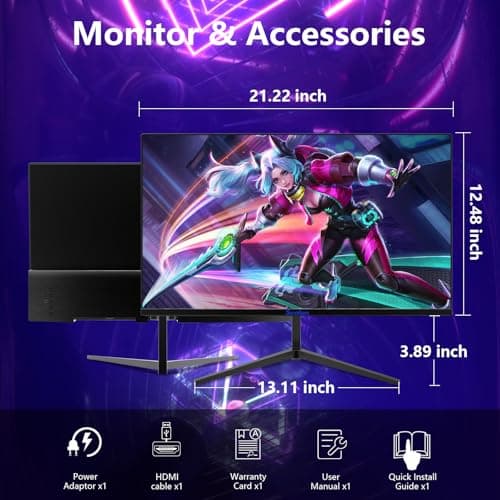 Sealan 24 inch Gaming Computer Monitor FHD 1920x1080 with 180Hz Refresh Rate AMD FreeSync Premium Display, Eye Care, HDMI 3ms MPRT - Ideal for Gaming & Entertainment 9