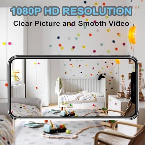 Hidden Camera Spy Camera, 1080P HD Mini Wireless WiFi Camera for Home Security, Night Vision APP Control Surveillance Camera for Room Nanny Cam, Baby, Pets Compatible with iOS, Android(Video Only) 3