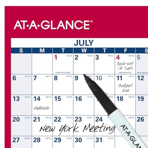 AT-A-GLANCE Erasable Calendar 2025-2026, Dry Erase Wall Planner, 48" x 32", Extra Large, Academic & Regular Year, Double Sided, Horizontal (PM326S28) 5