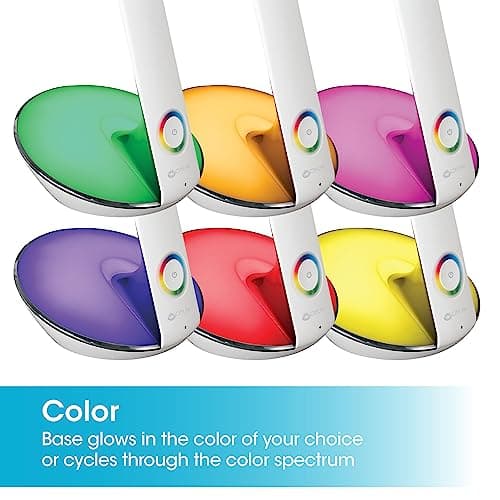 OttLite LED Desk Lamp with Color Changing Base and USB 8