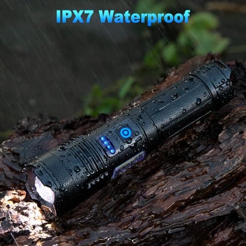 KINGCAESAR Flashlights 90,000 High Lumen - 2 Pack, Ultra Bright Rechargeable Flashlight with 7 Light Modes, LED Flash Light with High Power Battery, IPX7 Waterproof for Home Camping 8