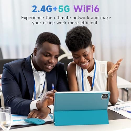 IWEGGO Android 15 Tablet, 10 Inch 18GB RAM+128GB ROM/ 2TB Expandable Tablet, 2.0GHz Quad-core Processor, 1280x800 HD Touchscreen, 5G WiFi6 BT 5.0, 2 in 1 Tablets with Keyboard Case Mouse Stylus, Navy 5