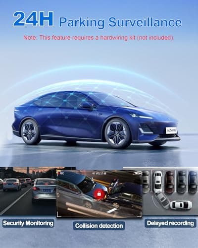 AntZhengtu 2K 1440P QHD Dash Cam for Cars, 32G TF Card Included, Front Car Camera with Wi-Fi, APP Control,Night Vision, G-Sensor,Loop Recording, Support 24 Hours Parking Mode, Support 256GB Max (32GB) 7