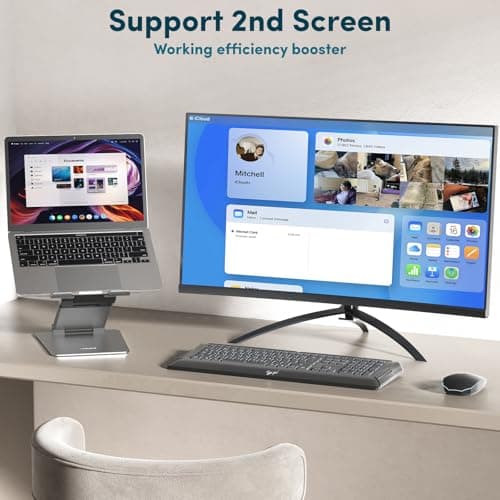 Lifelong Ergonomic Adjustable Laptop Stand for Desk - Height Up to 20" Portable Computer Laptop Riser Holder, Fits All MacBook Air & 10 15 17 Inches Laptops, Back to School Gift for Men & Women 7