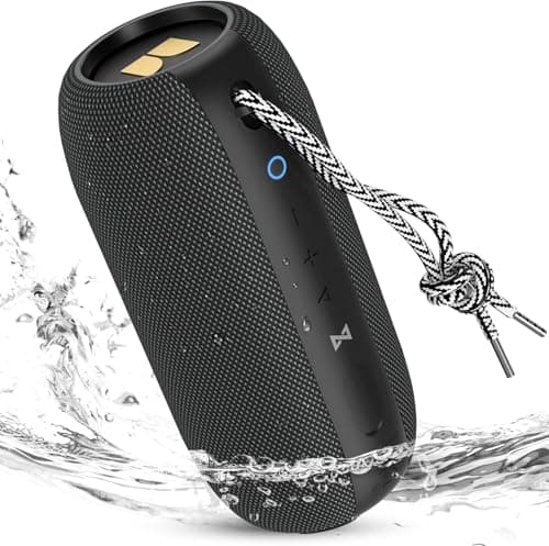 Monster S320 Bluetooth Speaker, 40W True Wireless,360° Stereo Sound Effect,IPX7 Waterproof, 32 Hour Playing Time,Suitable for Outdoor Portable Speaker (Black).