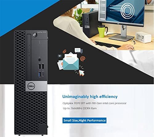 Dell OptiPlex 7070 SFF Desktop Computer PC, Intel 8 Core i7-9700 3.0GHz up to 4.70GHz,32GB DDR4 Ram New 1TB NVMe M.2 SSD,AX210 Built-in WiFi 6E,Windows 11 Pro, Wireless Keyboard & Mouse (Renewed) 6