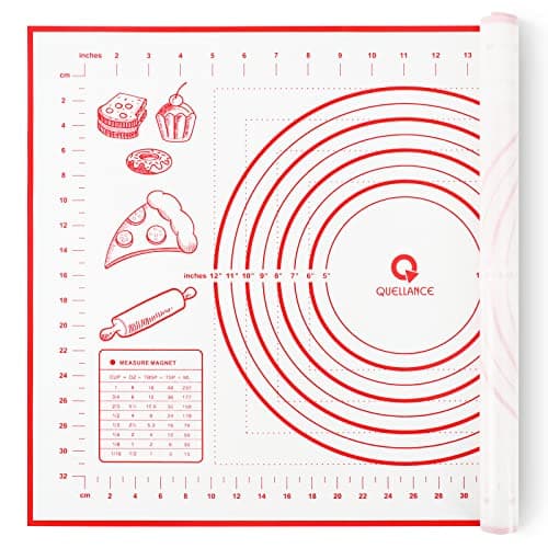 Silicone Pastry Baking Mat Dough - 16x24Inch Large Non Stick Slip Cookie Bread Rolling Mats Sheet, Kitchen Counter Kneading Cooking Board Pad Matt with Measurement for Pie Pizza Cookies Fondant Making