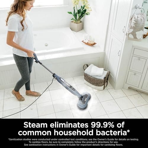 Shark Steam & Scrub Steam Mop, Scrubbing & Sanitizing, 2 Steam Modes, Rotating Pads, XL Water Tank, Swivel Steering, Designed for Hardwood, Marble, Tile, and Stone, Blue, S8000 7