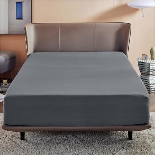 Bedsure Fitted Sheet Queen Size Only - Brushed Microfiber Bed Sheets, Ultra Soft & Breathable, Fade Resistant & Easy Care (Grey, 60x80+16 Inches, 1 Piece) 7