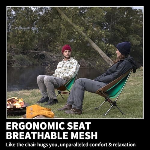 Naturehike YL08 Ultralight Camping Chair, 2.38 LBS Portable Backpacking Chair with Anti-Sinking Feet, Lightweight Compact Folding Hiking Camp Chair 6