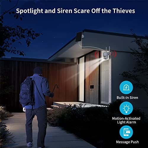 WOOLINK 2PCS 4MP Solar Security Cameras Wireless Outdoor, 2.5K Solar/Battery Powered Camera for Home Security, Pan/Tilt 2.4Ghz WiFi Camera with PIR, 2-Way Audio, Cloud/SD, Color Night Vision 6