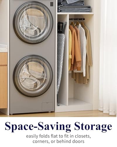 Kitsure Folding Ironing Board - Height Adjustable Iron Board in Full Size, Wobble-Free & Heavy-Duty Ironing Board with Cover and Pad for Heat Resistance, Grey, 43" L x 13" W x 35.8" H 5