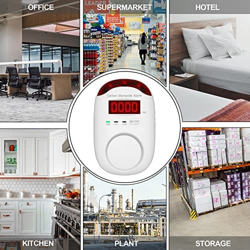 Plug-in Carbon Monoxide Detectors,Koabbit CO Level Monitoring Alarm with Light & Digital Display for Home/Kitchen/Bedroom,Accurate & Easy to Install(2 Pack) 8