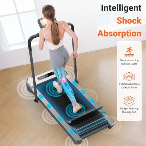 THERUN Walking Pad Treadmill, 3.0 HP Under Desk Treadmill, 2 in 1 Portable Treadmill for Home, Walking Pad with Handle Bar, 18" Widened Running Belt, 350 lbs Treadmills with App Connection, Remote 6
