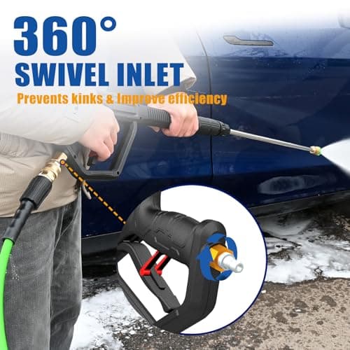 TOOLCY Gas Pressure Washer 3200 PSI & 2.6 GPM, High Performance Engine, Includes Swivel Spray Gun and Wand, 35FT Power Washer Hose, 5 Nozzle Tips, Onboard Soap Tank, for Cars/Driveways/Homes 6