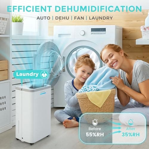 AIRCYAN 1500 Sq.Ft Dehumidifier, Max 32 Pint Quiet Dehumidifier for Bedroom with HEPA Filter Air Purifiers, Dehumidifiers for Basement with Drain Hose,Home,Bathroom,Auto Defrost,Smart Humidity Control 9