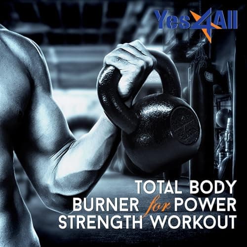 Yes4All Solid Cast Iron Kettlebell Weights Set – Great for Full Body Workout and Strength Training – Kettlebell 25 lbs (Black) 7